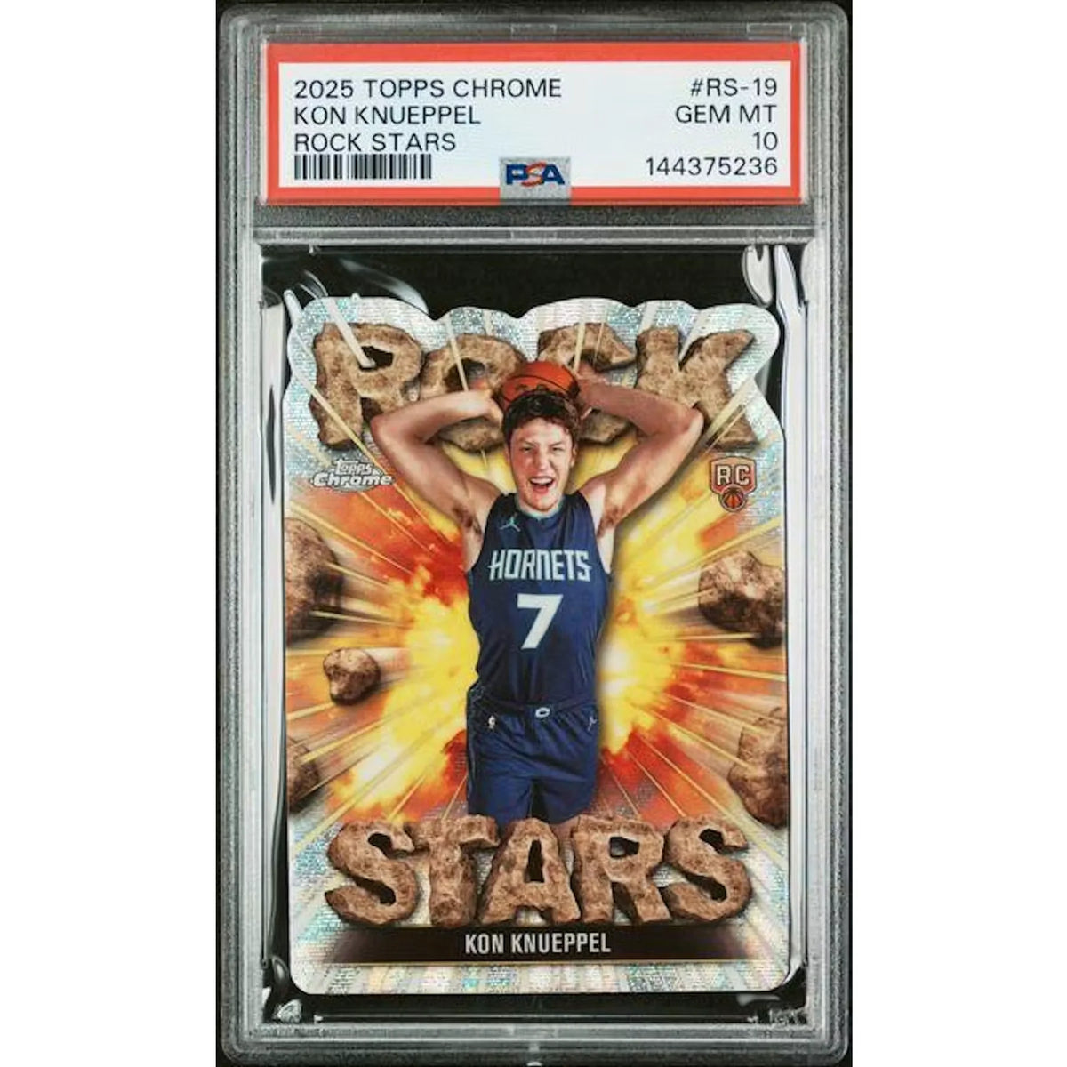 Kon Knueppel 2025 Topps Chrome Rock Stars Rookie #RS-19 | PSA 10 | P5182384