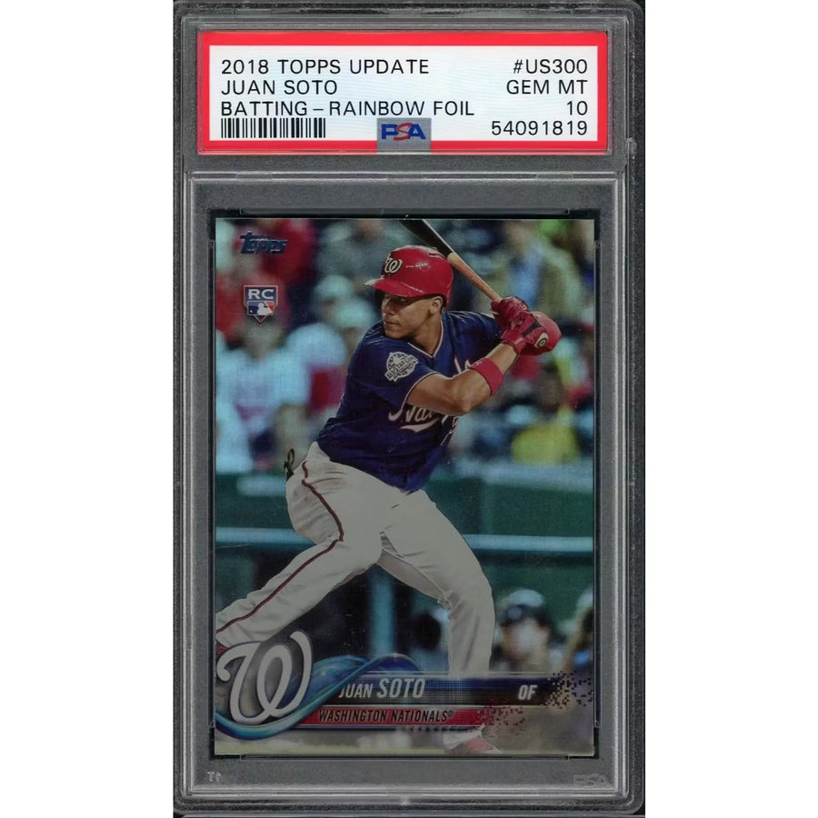 Juan Soto 2018 Topps Update Rainbow Foil Rookie #US300 | PSA 10 | P5182397