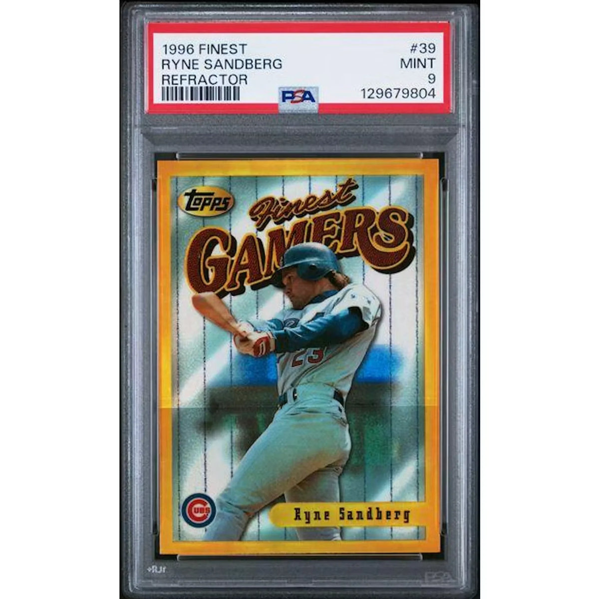 Ryne Sandberg 1996 Topps Finest Refractor #39 | PSA 9 | P5182408