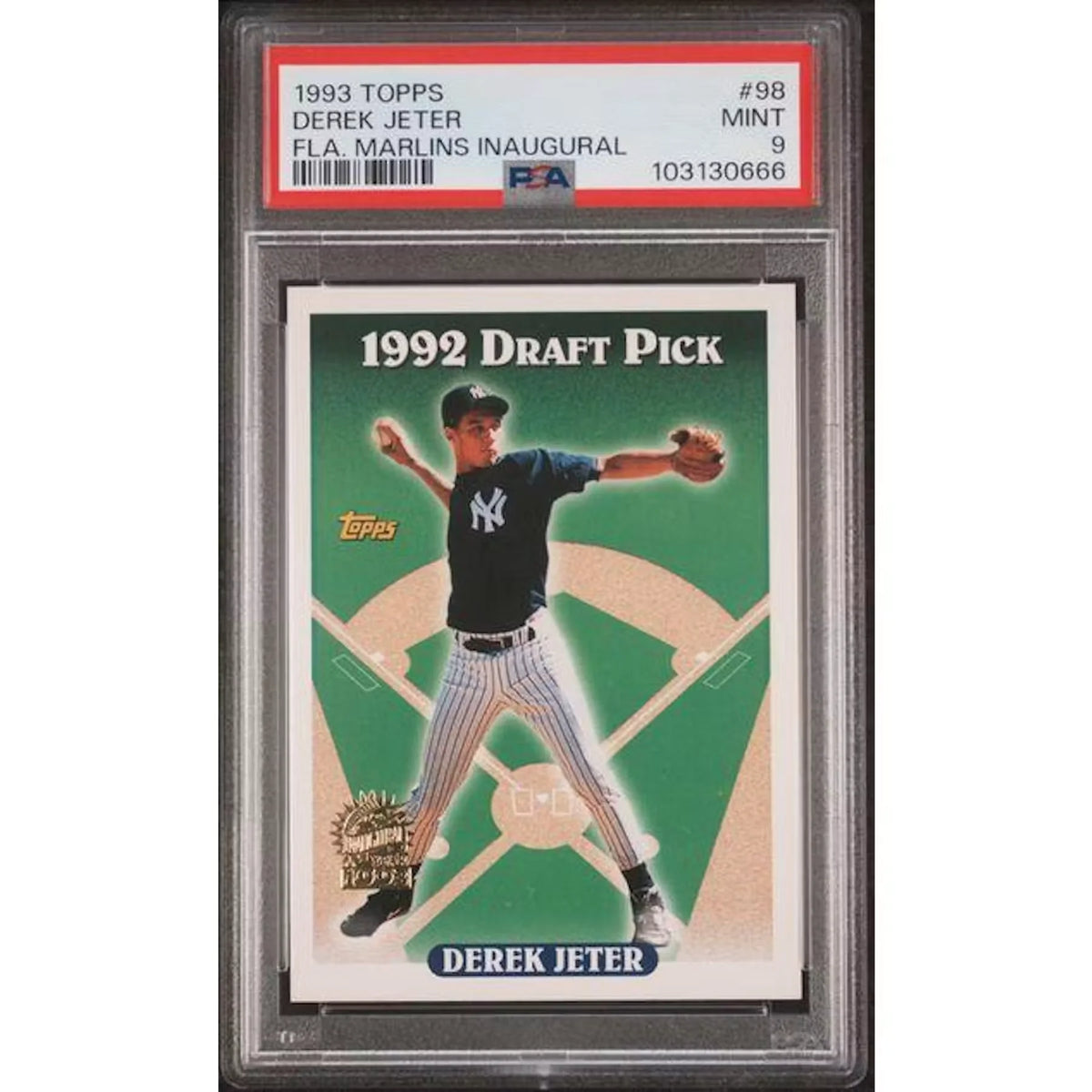 Derek Jeter 1993 Topps Marlins Inaugural Rookie #98 | PSA 9 | P5182416