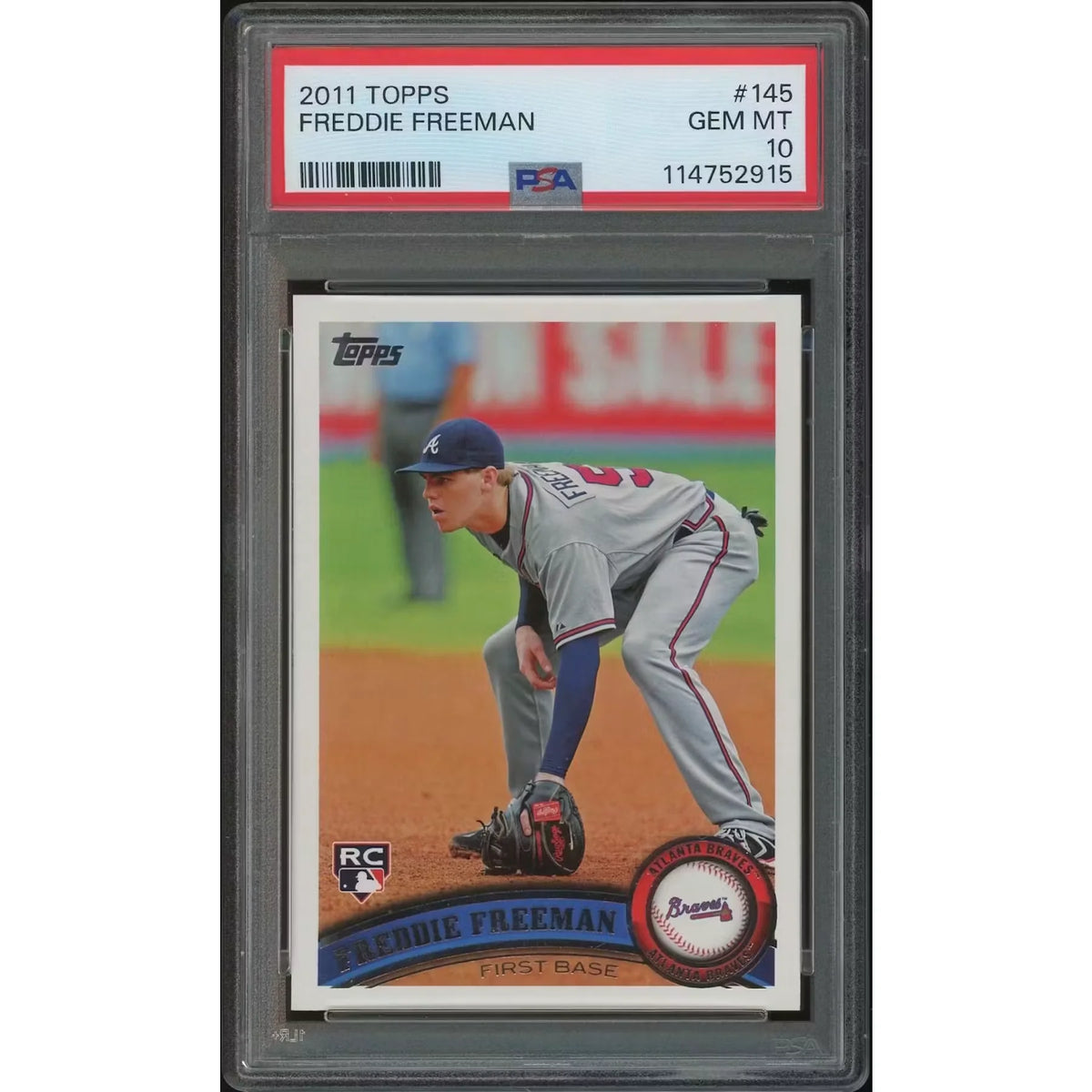 Freddie Freeman 2011 Topps Baseball #145 Rookie Card | PSA 10 Gem Mint | P5182443