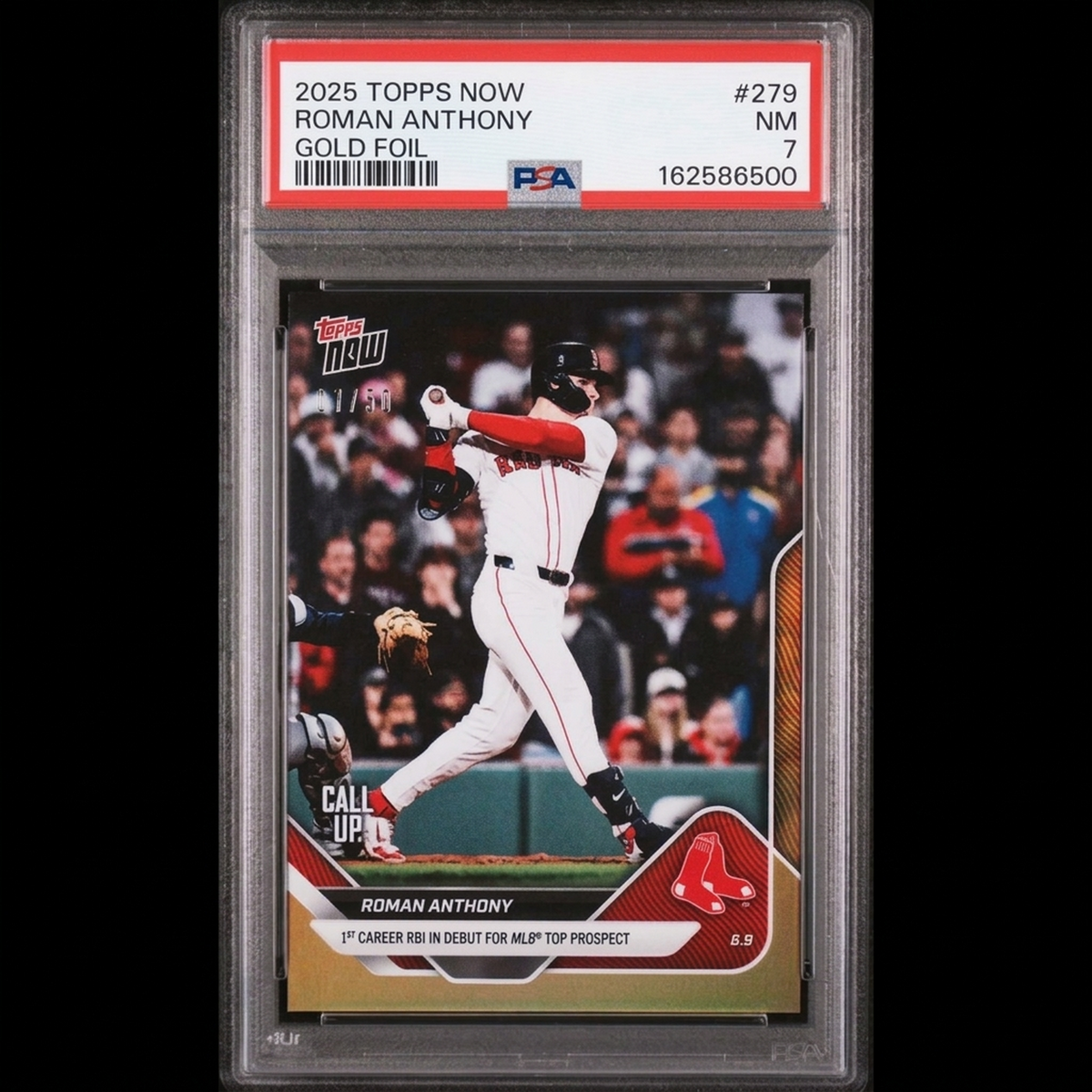 Roman Anthony 2025 Topps Now Call Up Gold Foil #279 Card | PSA 7 | P5182489