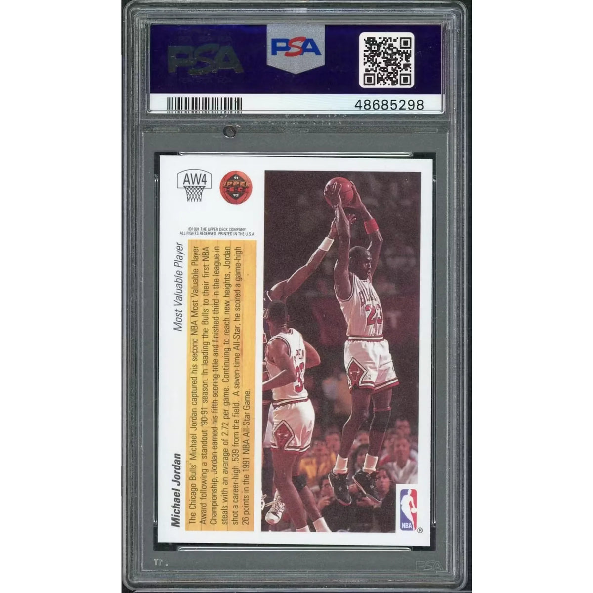 Michael Jordan 1991 UD Award Winner Holograms #AW4 | PSA 10 | P5182541
