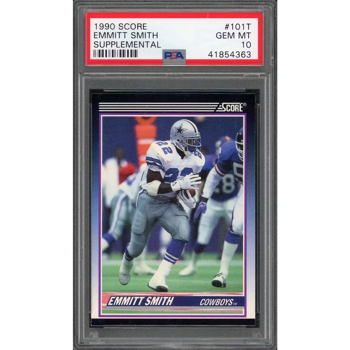 Emmitt Smith 1990 Score Supplemental Rookie #101T | PSA 10 | P5182551