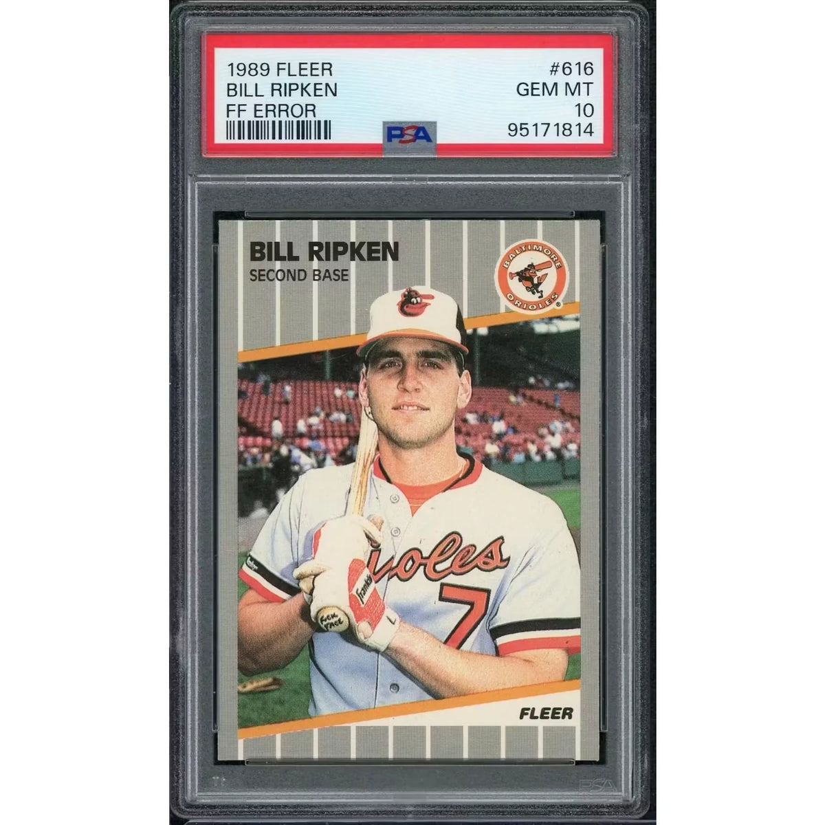 1989 Fleer Bill Ripken FF Error #616 PSA 10 - D2 | P5182579