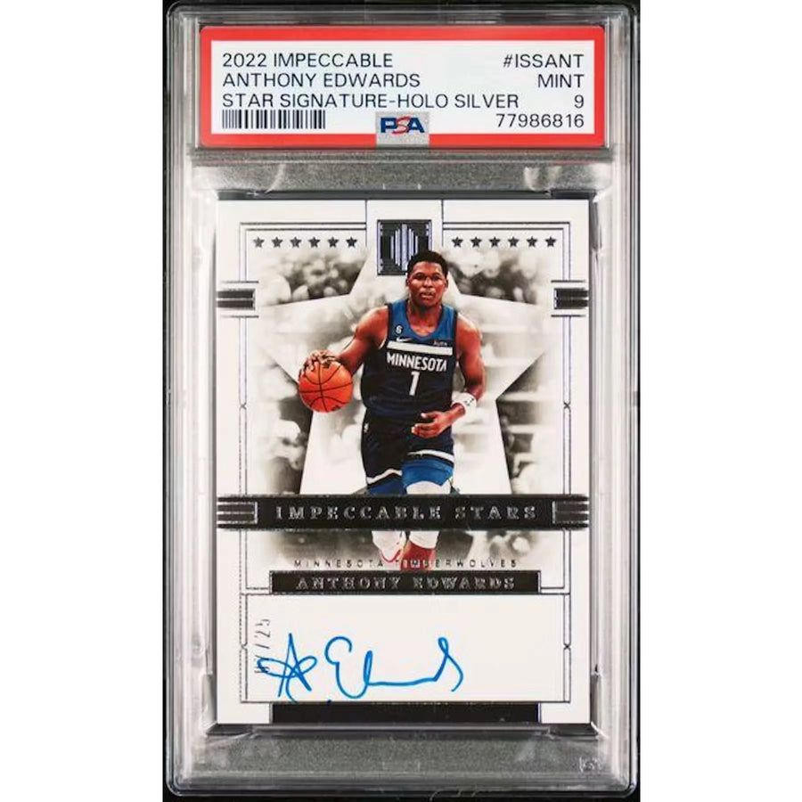 Anthony Edwards Signed 2022 Panini Impeccable Card | Star Signature Holo | P5182596