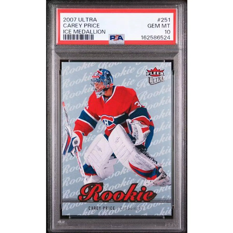 Carey Price 2007 Fleer Ultra Ice Medallion Rookie #251 Card | PSA 10 | P5182600