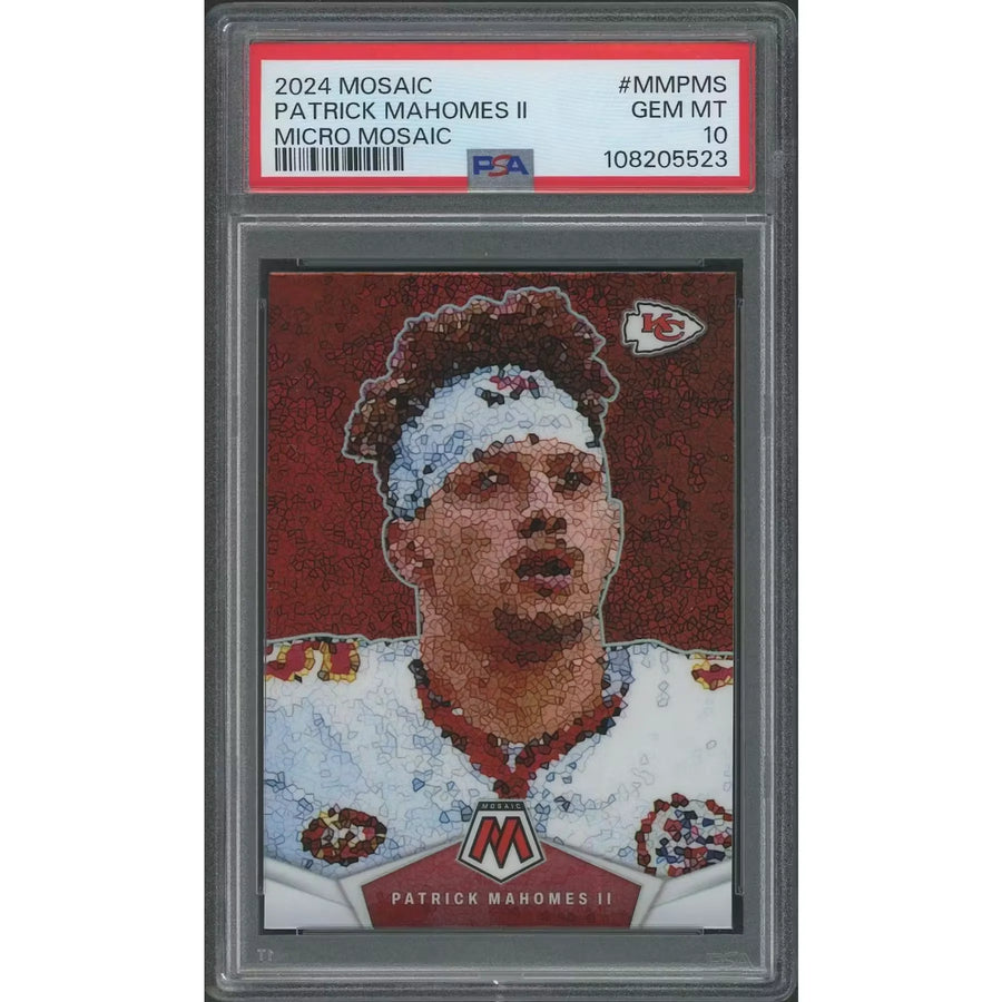 Patrick Mahomes II Signed 2024 Panini Mosaic Micro Mosaic Card | PSA 10 Gem | P5182615