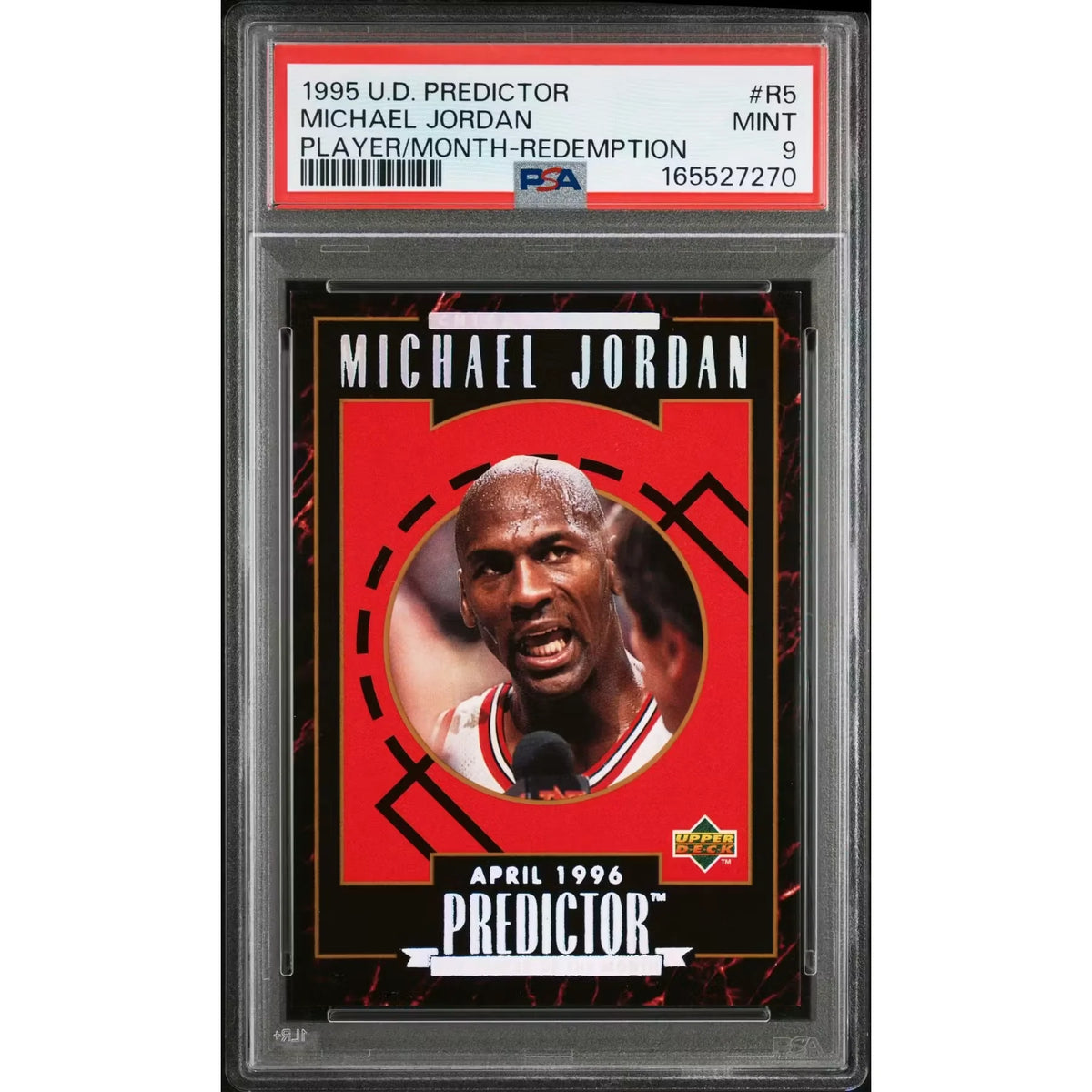 Michael Jordan 1995 UD Predictor Player Of The Month Redemption #R5 | PSA 9 | P5182623
