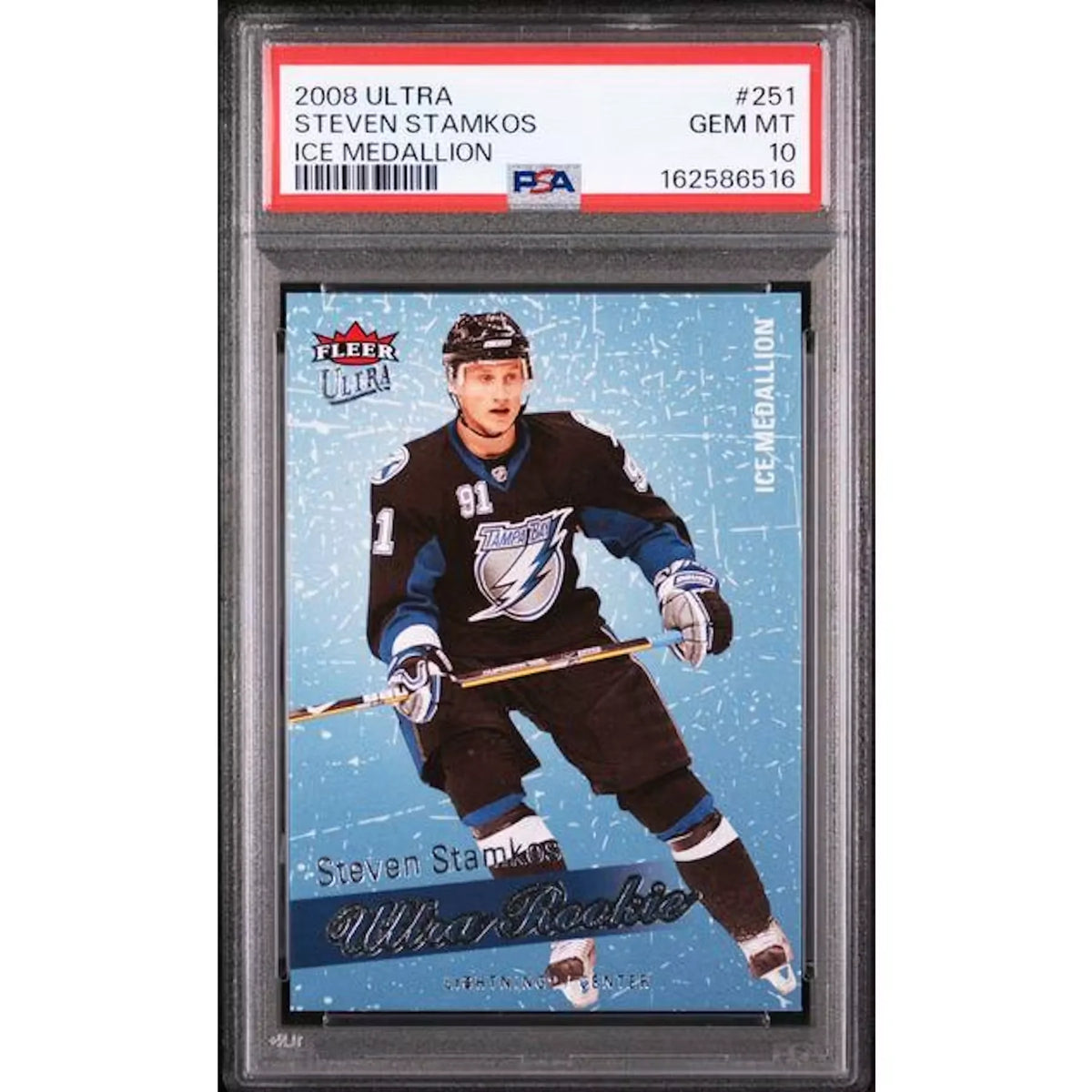 Steven Stamkos 2008 Fleer Ultra Ice Medallion Rookie #251 Card | PSA 10 | P5182624