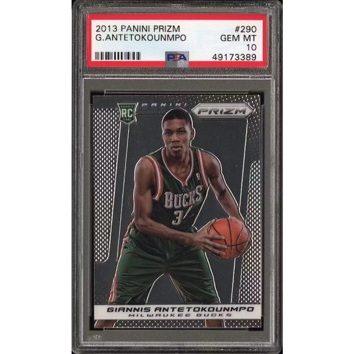 Giannis Antetokounmpo 2013 Panini Prizm Rookie #290 | PSA 10 | P5182635