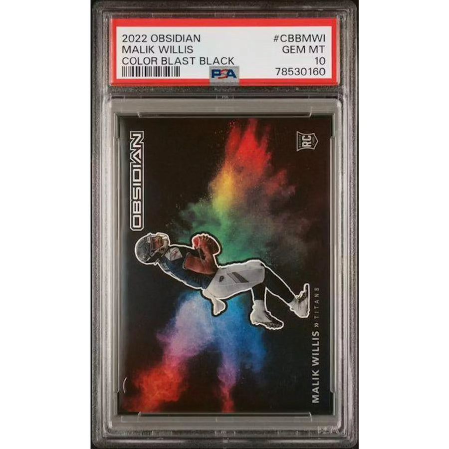 Malik Willis 2022 Panini Obsidian Rookie Color Blast Black | PSA 10 | P5182640