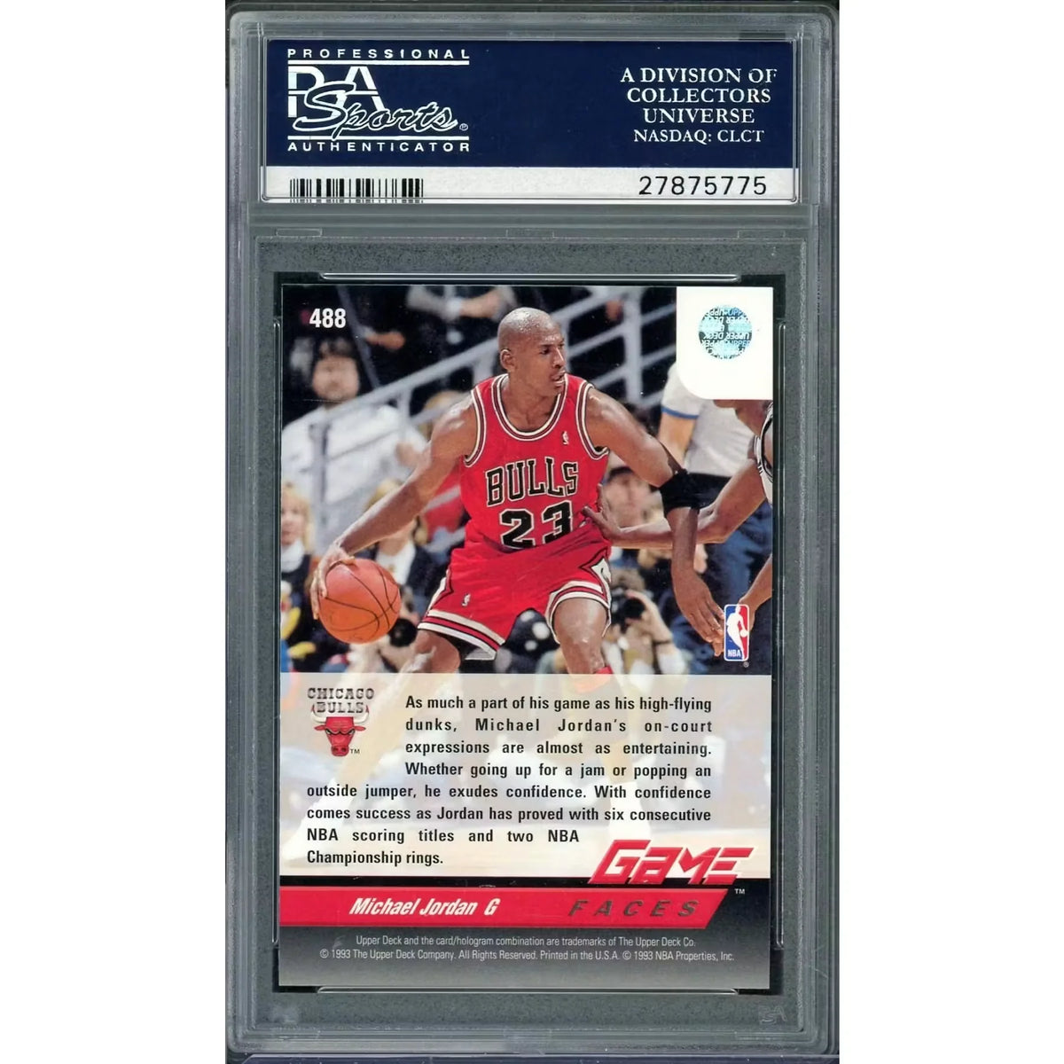Michael Jordan 1992 Upper Deck #488 | PSA 10 Gem Mint | P5182659