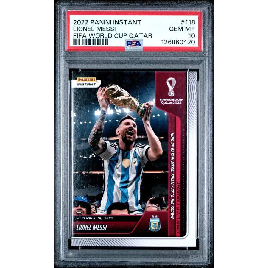 Lionel Messi 2022 Panini Instant FIFA World Cup Qatar #118 | PSA 10 | P5182671