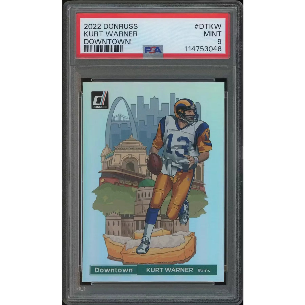 Kurt Warner 2022 Donruss Football Downtown #DTKW | PSA 9 Mint | P5182698