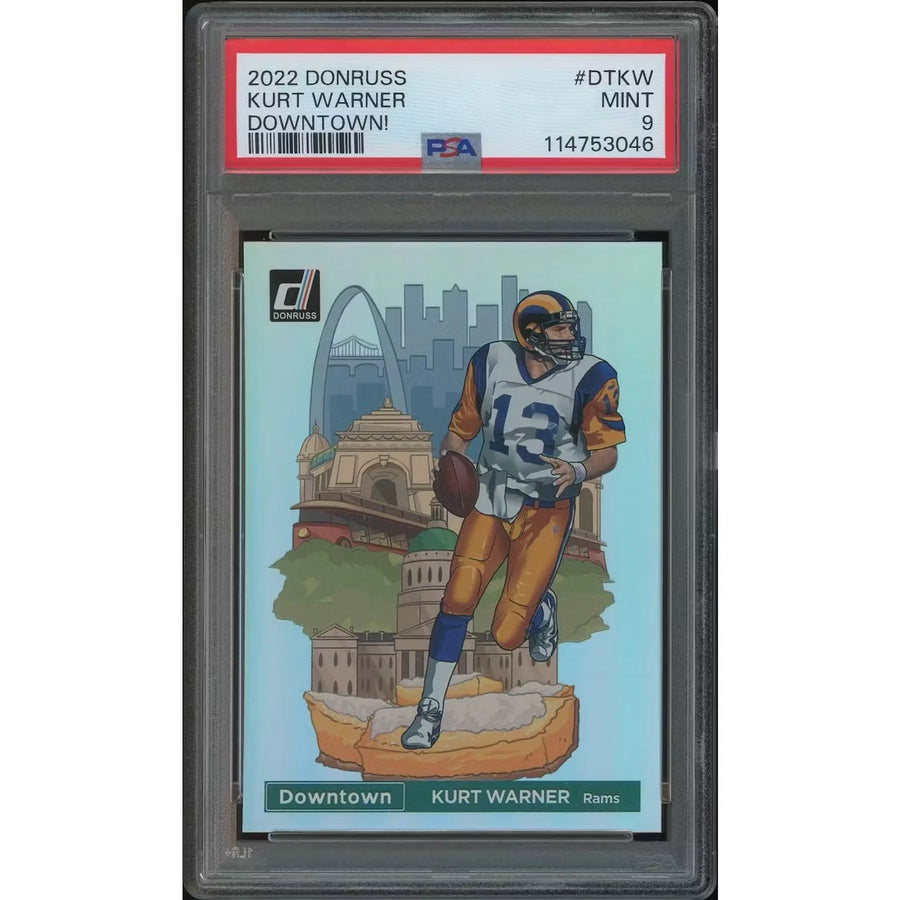 Kurt Warner 2022 Donruss Football Downtown #DTKW | PSA 9 Mint | P5182698