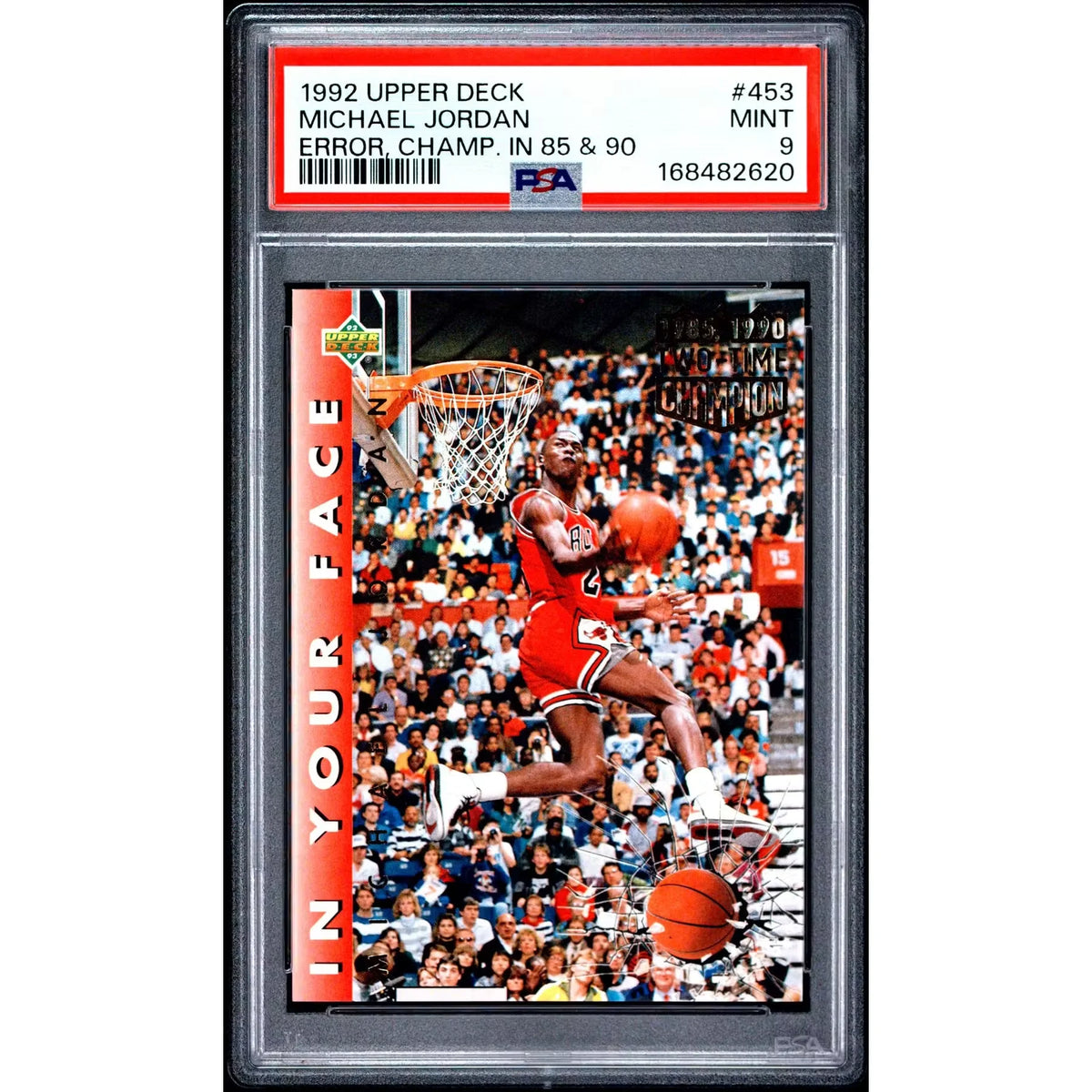 Michael Jordan 1992 Upper Deck Error Card #453 | PSA 9 | P5182714