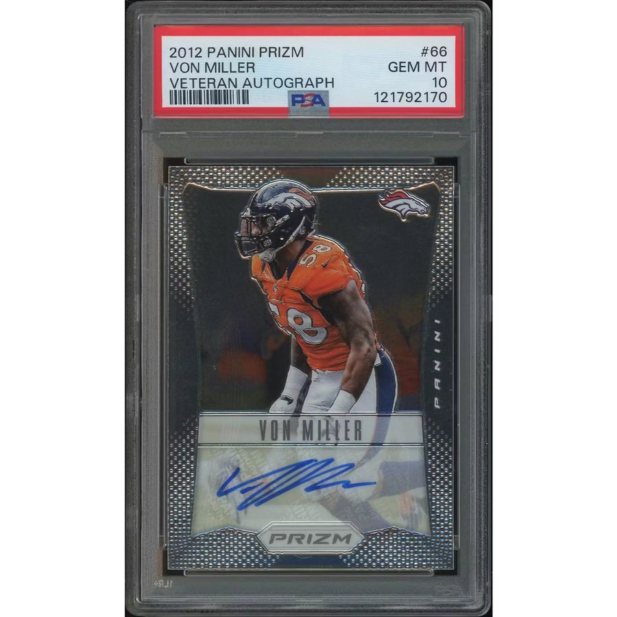 Von Miller Signed 2012 Panini Prizm Football Card #66 | PSA 10 Gem Mint | P5182718
