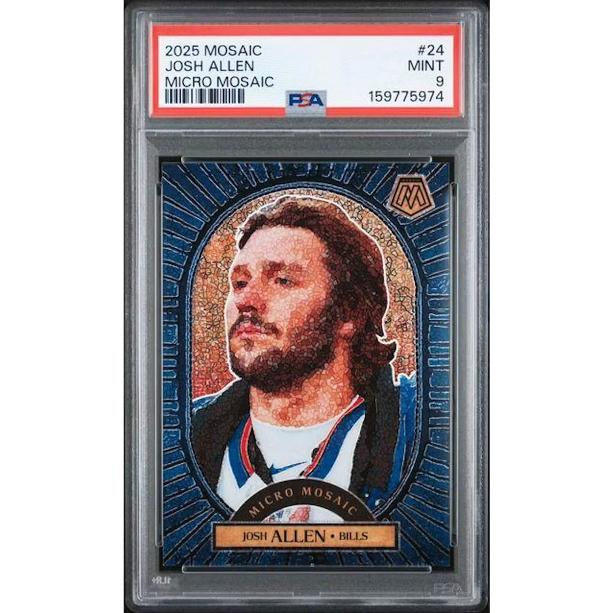 Josh Allen 2025 Panini Mosaic Micro Mosaic #24 | PSA 9 | P5182722