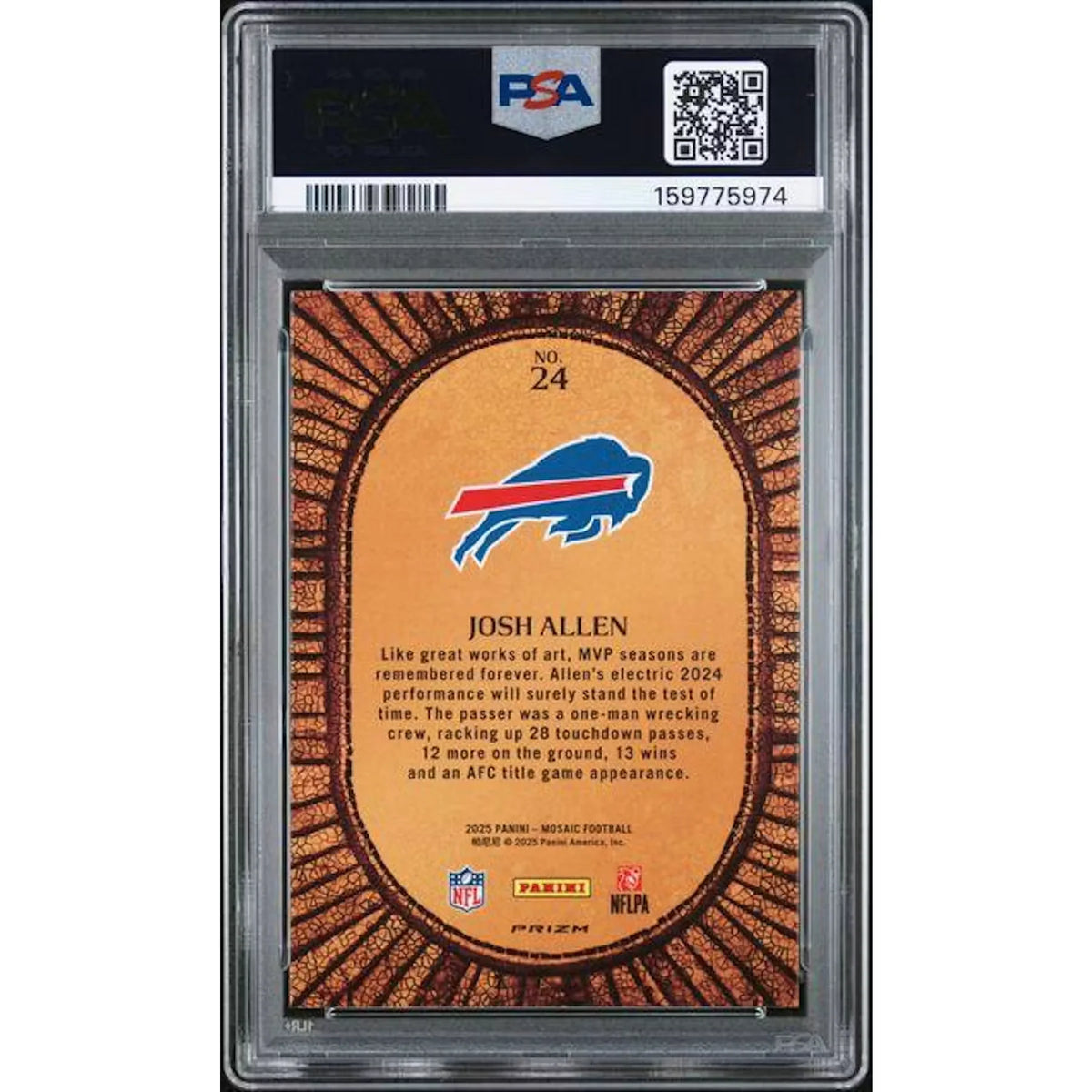 Josh Allen 2025 Panini Mosaic Micro Mosaic #24 | PSA 9 | P5182722