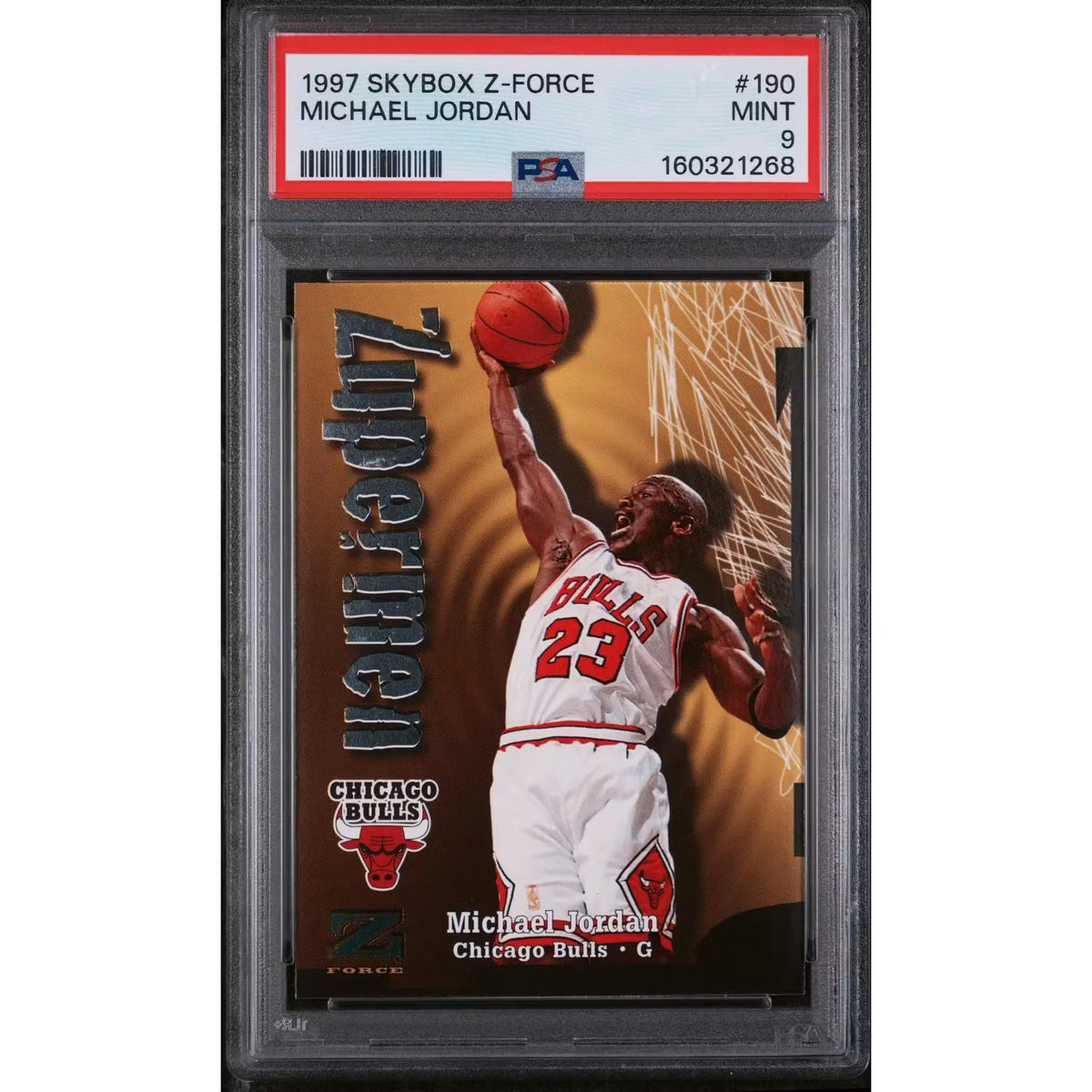 Michael Jordan 1997 Skybox Z-Force #190 | PSA 9 | P5182724