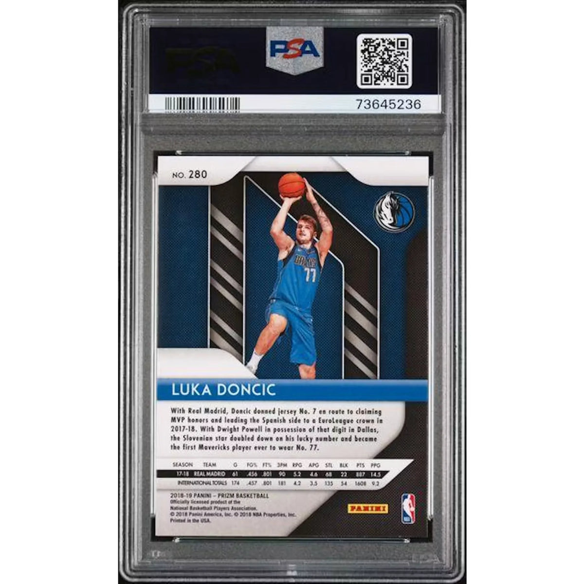 2018 Panini Prizm Luka Doncic Rookie #280 PSA 10 - D2 | P5182765