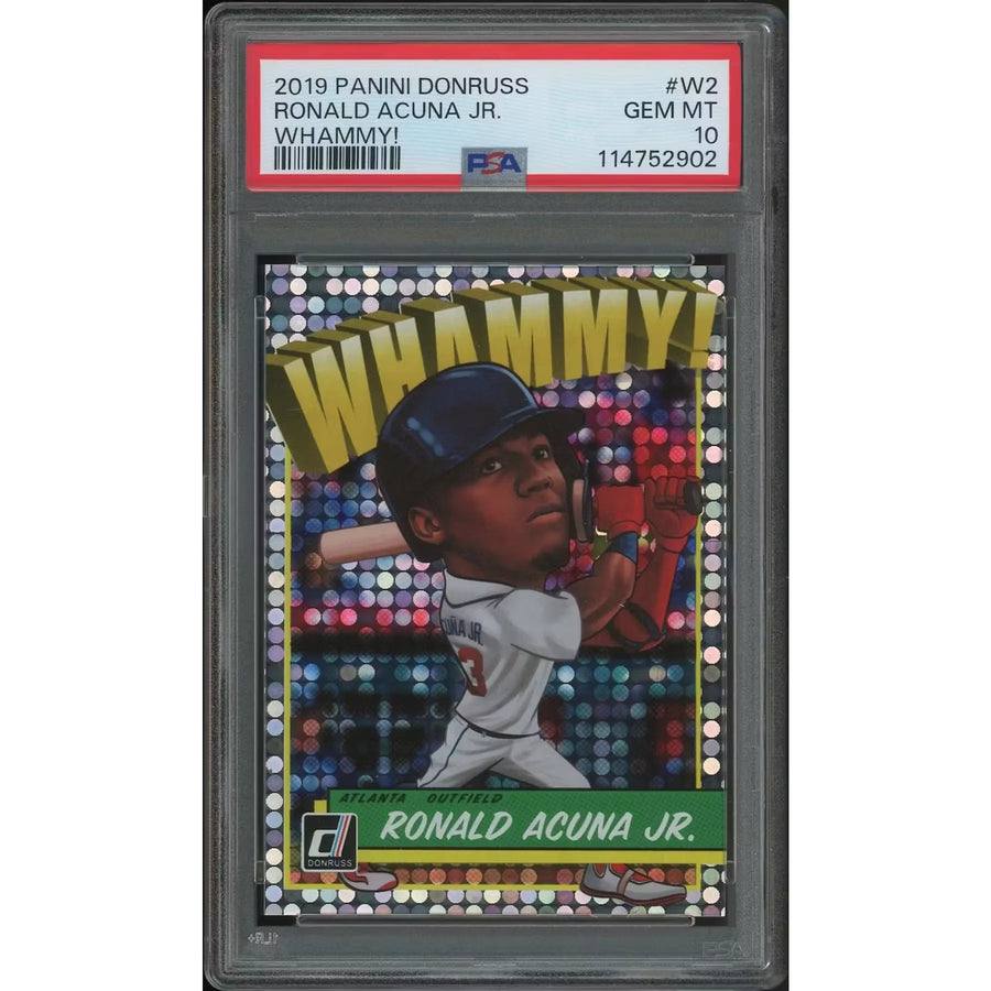 Ronald Acuna Jr. 2019 Donruss Baseball #W2 Whammy | PSA 10 Gem Mint | P5182767