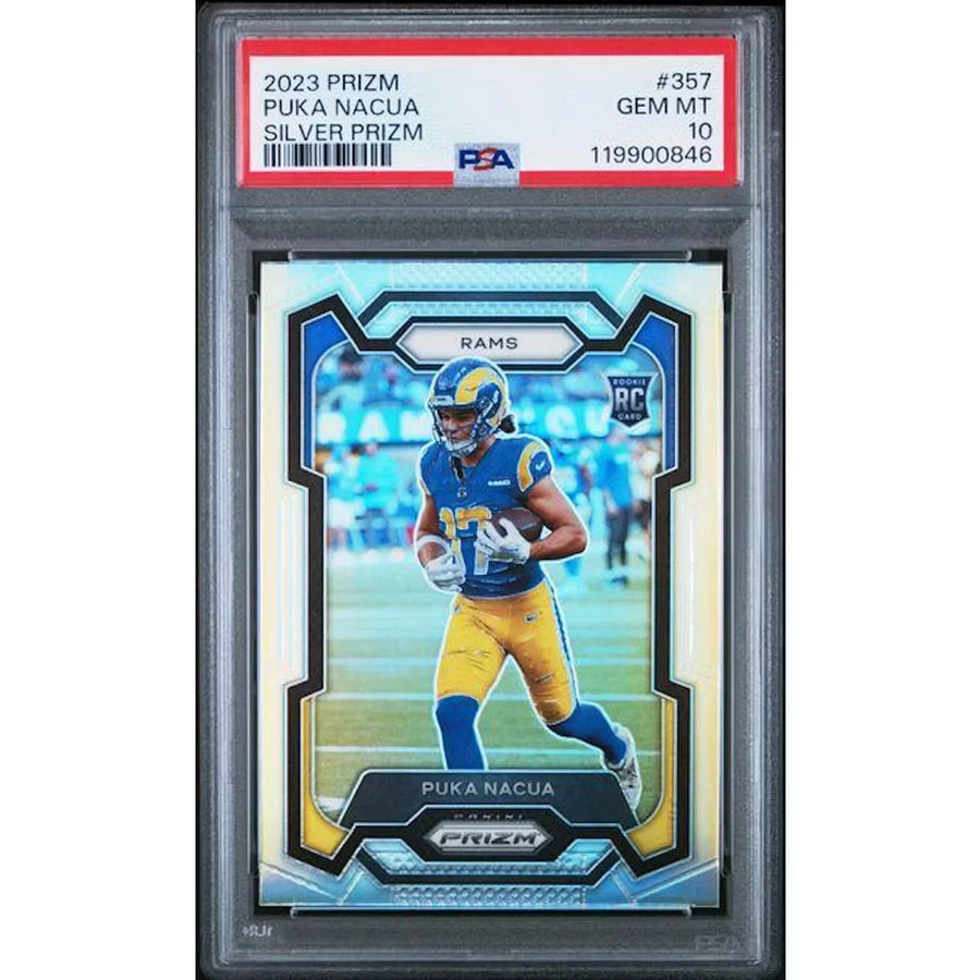 Puka Nakua 2023 Panini Prizm Silver Prizm Rookie #357 | PSA 10 | P5182773