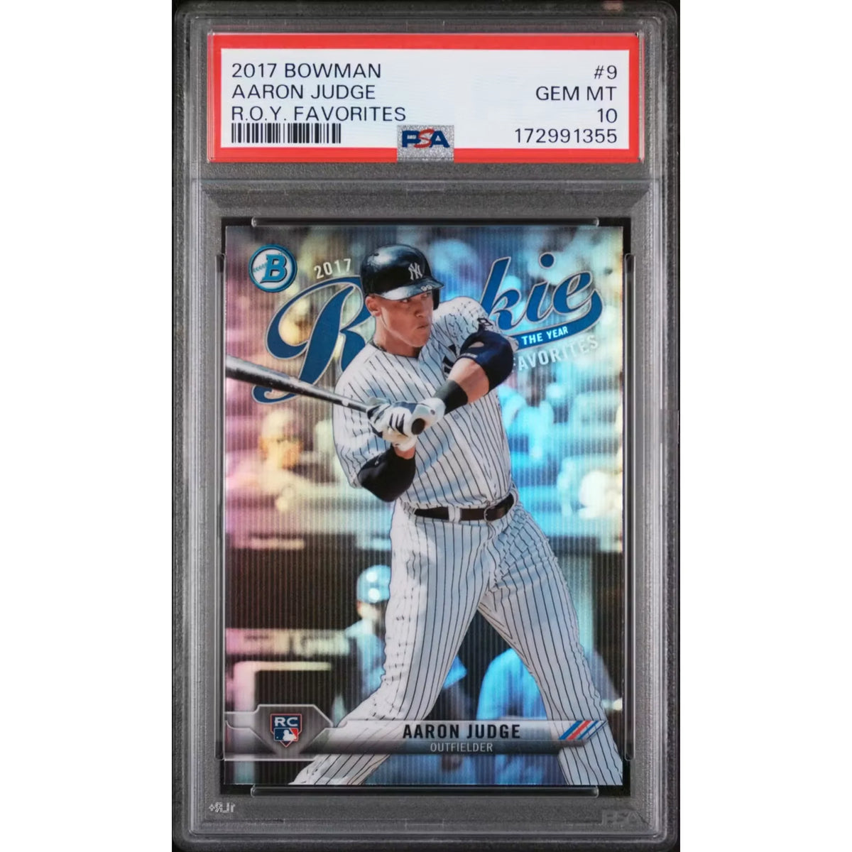 Aaron Judge 2017 Bowman Chrome Rookie of the Year Favorites #9 | PSA 10 | P5182774