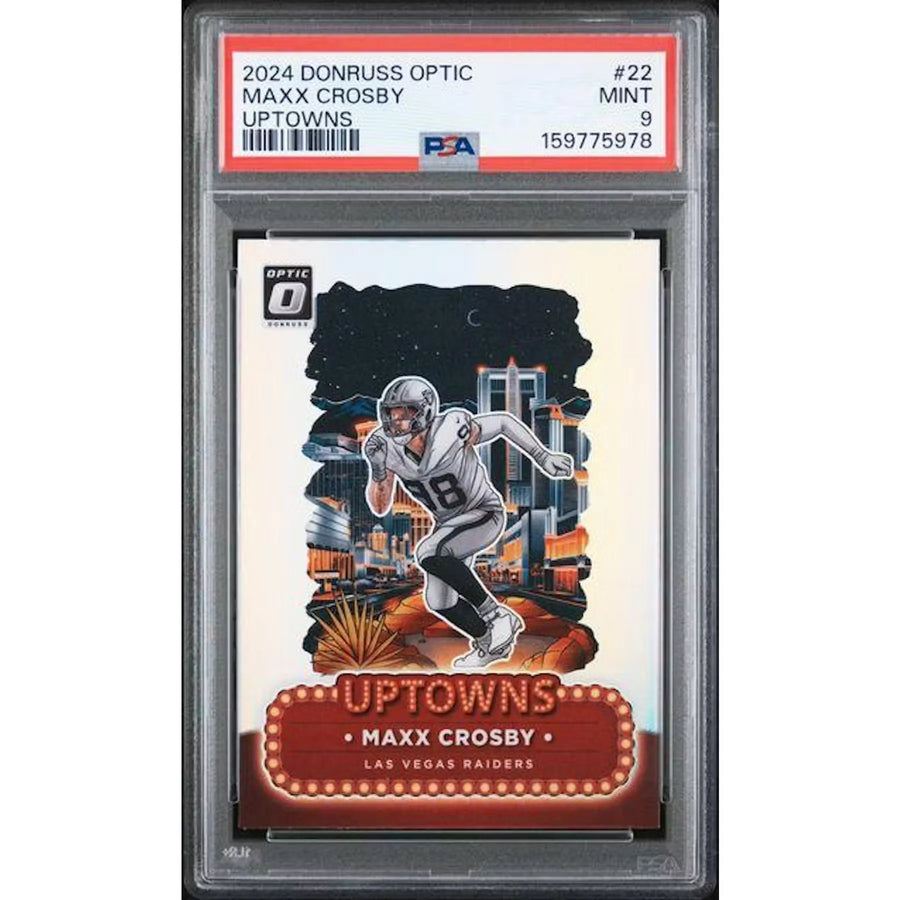 Maxx Crosby 2024 Panini Donruss Optic Uptowns #22 | PSA 9 | P5182779