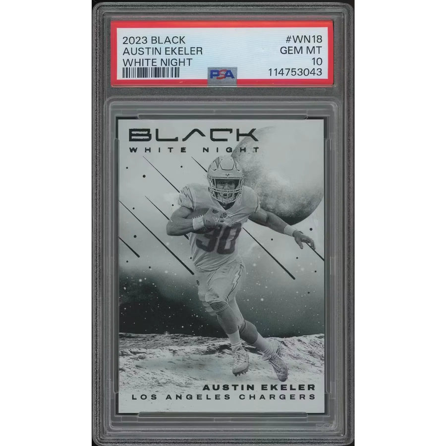 Austin Ekeler 2023 Panini Black Football #WN18 | PSA 10 Gem Mint | P5182798