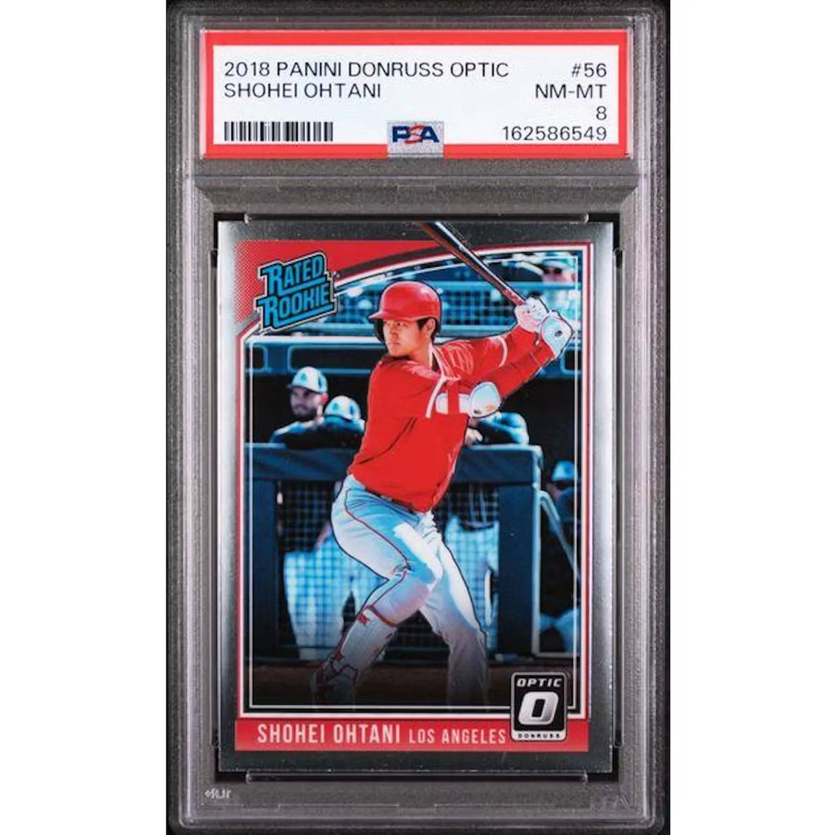 Shohei Ohtani 2018 Panini Donruss Optic Rated Rookie #56 | PSA 8 | P5182803