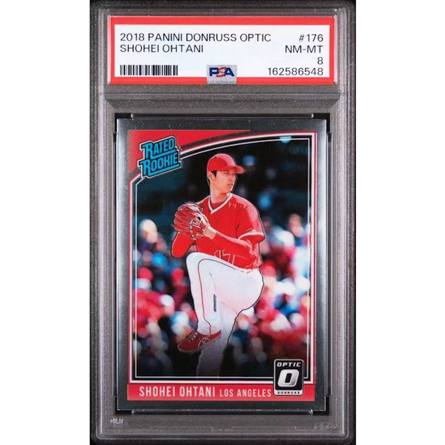 Shohei Ohtani 2018 Panini Donruss Optic Rated Rookie #176 | PSA 8 | P5182804