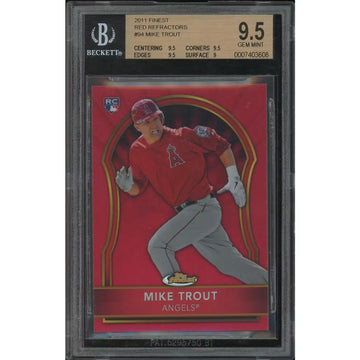 Mike Trout 2011 Topps Finest Red Refractor Rookie Card | BGS 9.5 | P5298268