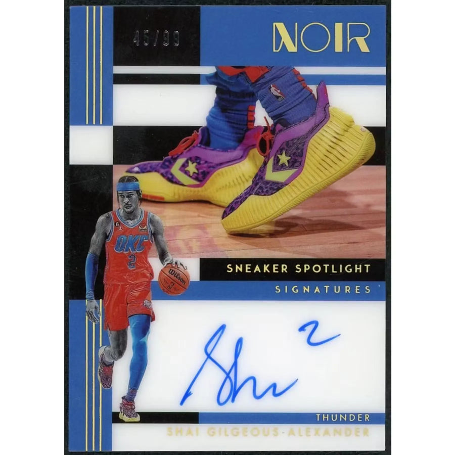 Shai Gilgeous-Alexander Signed 2024-25 Panini Noir Sneaker Spotlight Card |/99 | P5298344