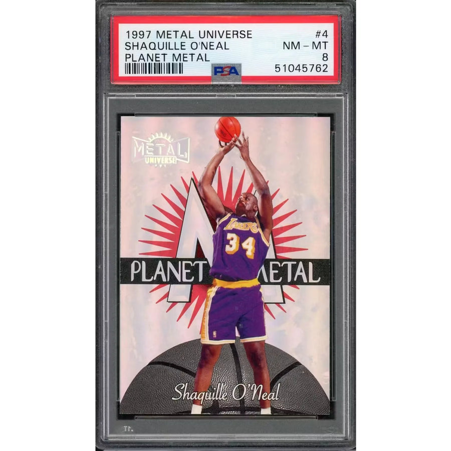 Shaquille O'Neal 1997 Skybox Metal Universe Planet Metal #4 | PSA 8 | P5298451