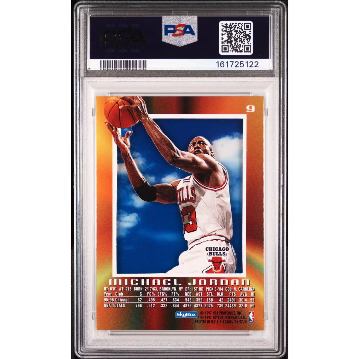 Michael Jordan 1996 Skybox E-X2000 #9 | PSA 8 | P5298484