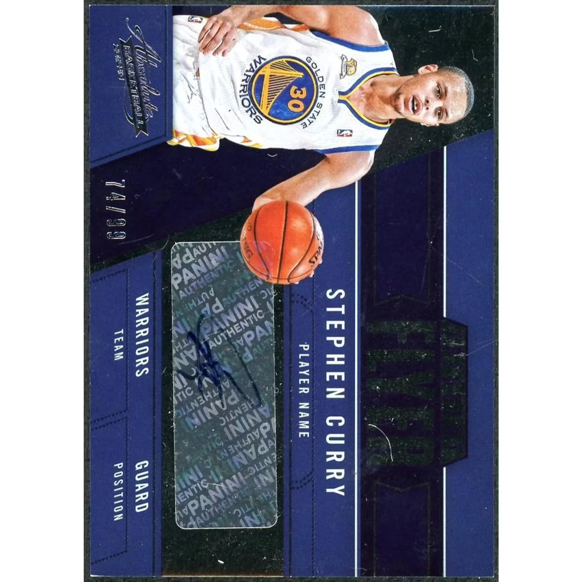 Stephen Curry Signed 2012-13 Panini Absolute Card | Frequent Flyer Auto #18 | P5298516