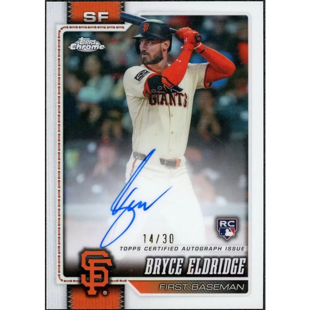 Bryce Eldridge Signed 2026 Topps Chrome White Refractor | Auto/30 | P5298587