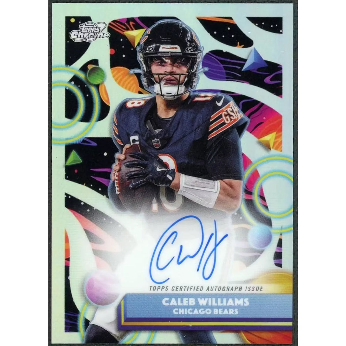 Caleb Williams Signed 2025 Topps Cosmic Chrome Card | #CCA-CW1 | P5298712
