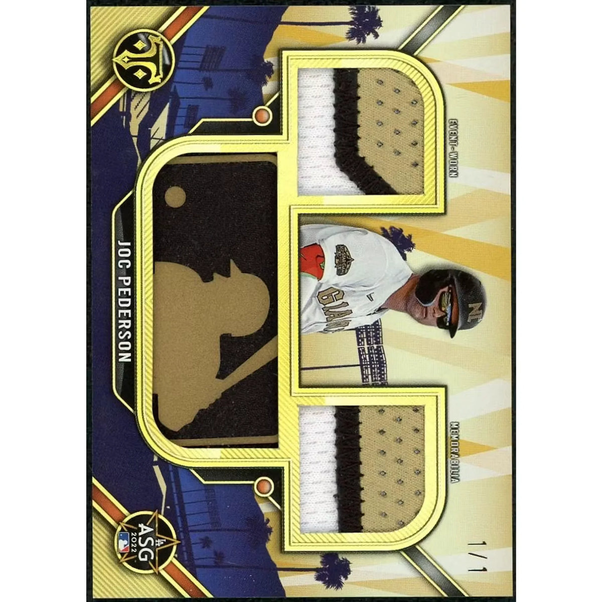Joc Pederson 2024 Topps Triple Threads All-Star Logoman Patch | 1/1 | P5298725