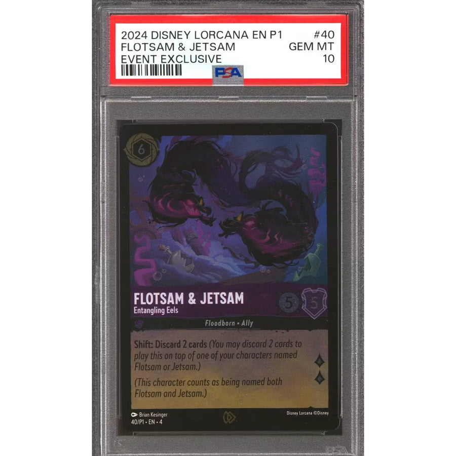 Disney Lorcana EN 40 P1 Flotsam & Jetsam Entangled Eels Event Exclusive PSA | P5298752