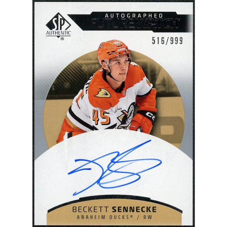 Beckett Sennecke Signed 2025-26 Upper Deck SP Authentic Card | Future Watch | P5298765