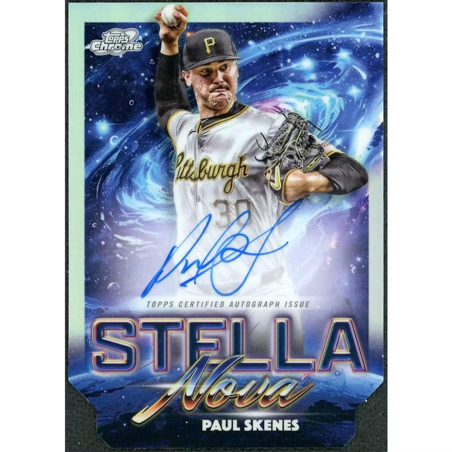 Paul Skenes Signed 2025 Topps Cosmic Chrome Stella Nova Auto Card | P5298768