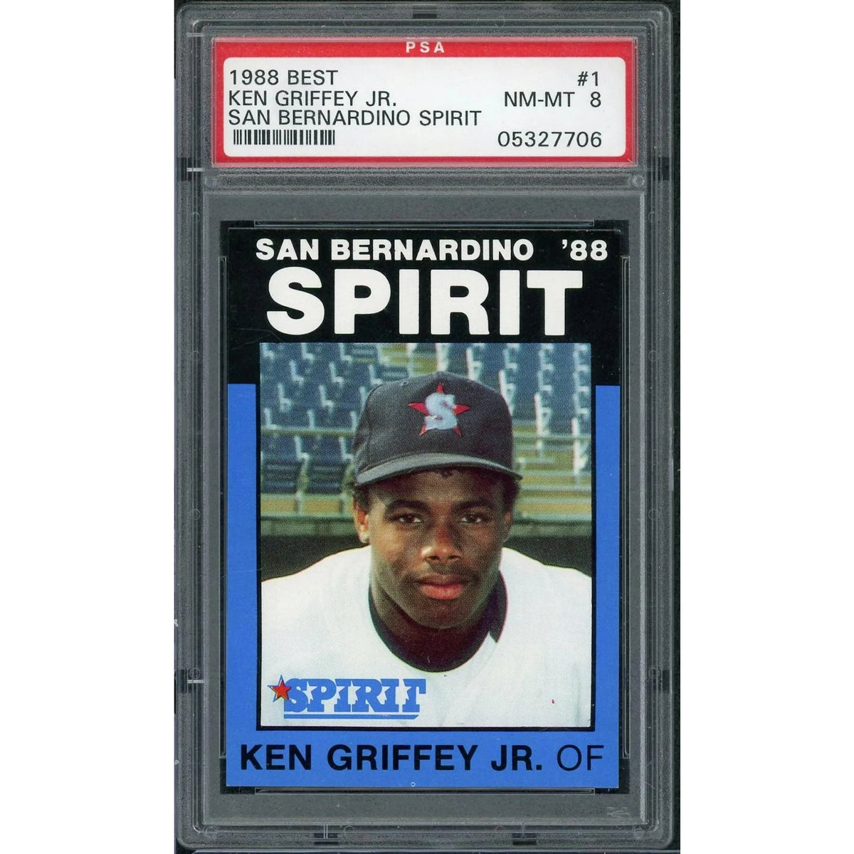 Ken Griffey Jr. 1988 Best San Bernardino Spirit #1 | PSA 8 | P5298894