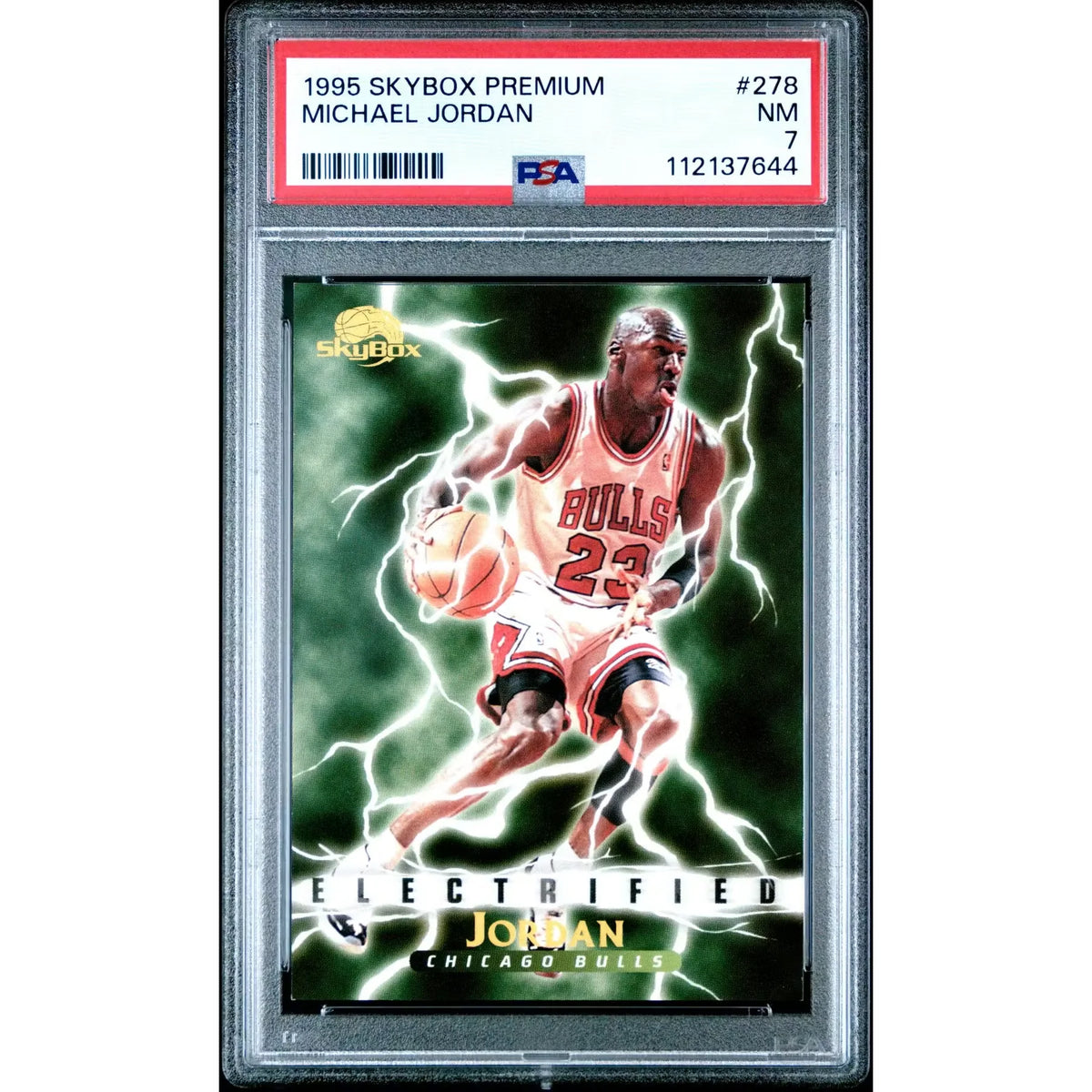 Michael Jordan 1995 Skybox Premium Electrified #278 | PSA 7 | P5298899