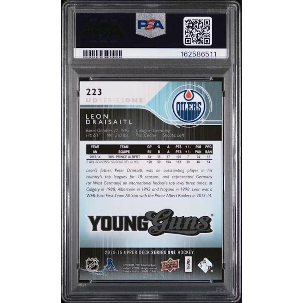 Leon Draisaitl 2014 Upper Deck Young Guns #223 | PSA 8 | P5298900