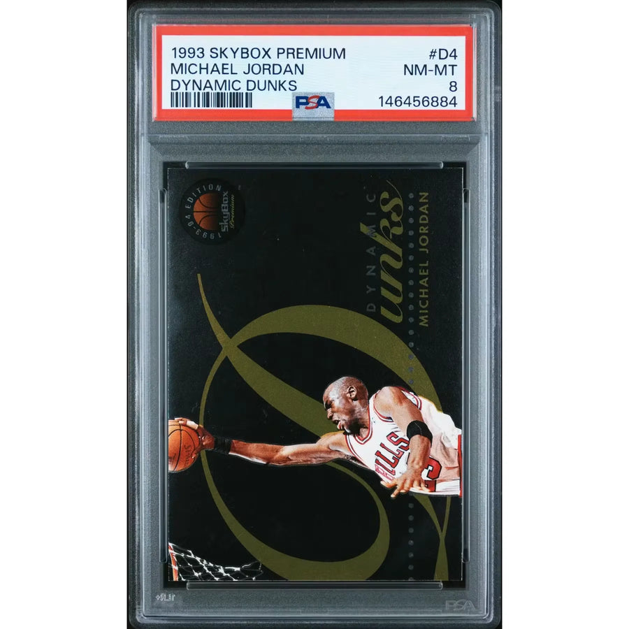 Michael Jordan 1993 Skybox Premium Dynamic Dunks #D4 | PSA 8 | P5298906