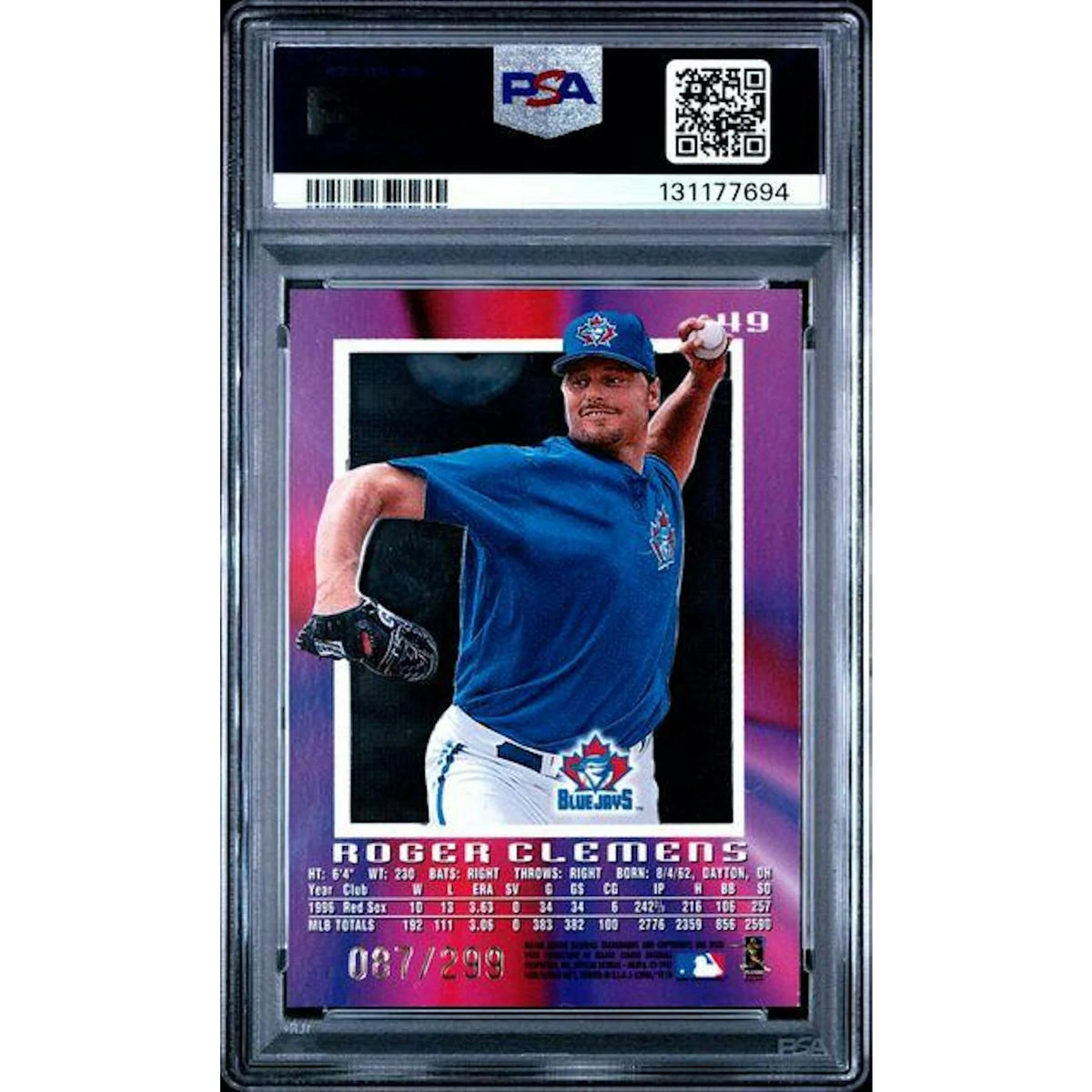 Roger Clemens 1997 Skybox E-X2000 Credentials #39 | PSA 8 | P5299052