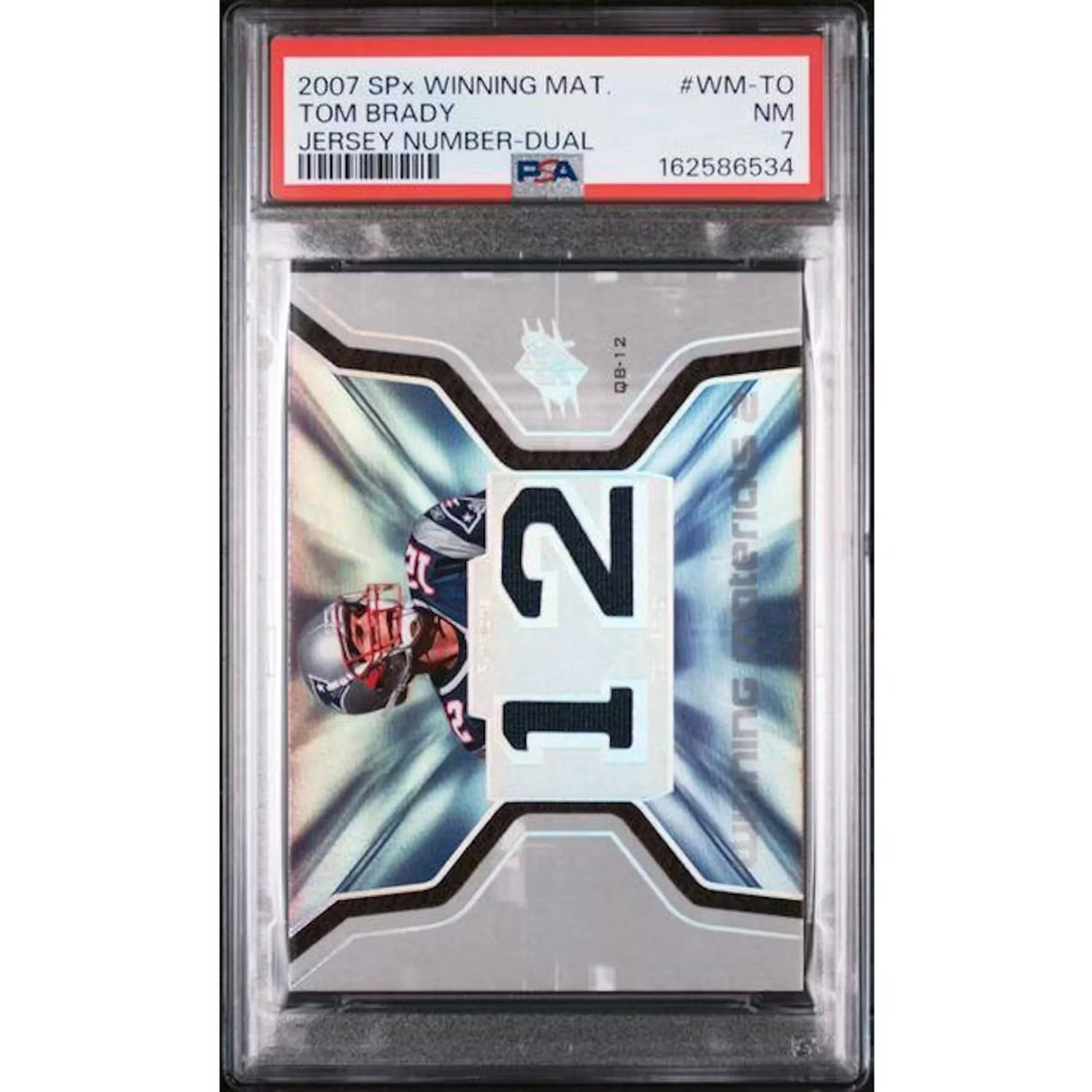 Tom Brady 2007 SPx Winning Materials Dual Patch Card | PSA 7 | P5299100